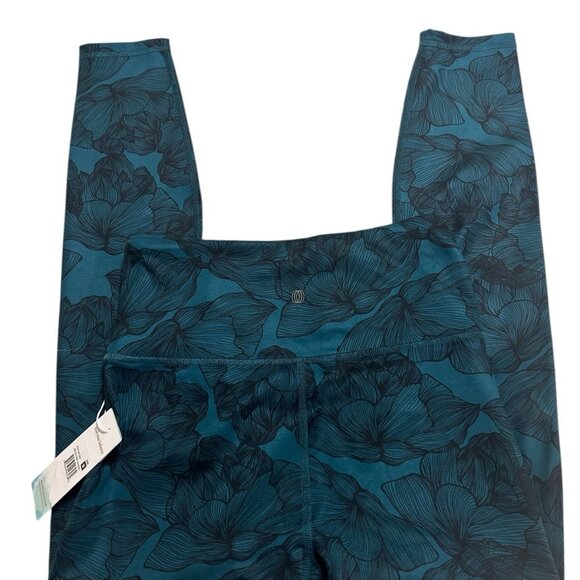 Balance Collection Women's Floral Leggings Size M Teal/Black NEW W/TAGS - Picture 3 of 8